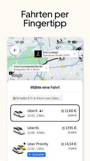 Screenshot 3 von Uber - Deine Fahrt auf Abruf