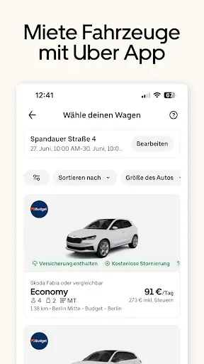 Screenshot 4 von Uber - Deine Fahrt auf Abruf