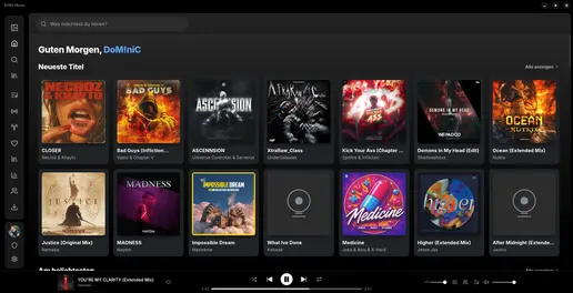 Screenshot von Music Streaming