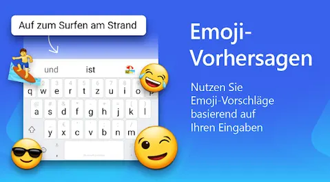 Screenshot von Microsoft SwiftKey KI-Tastatur