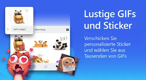 Screenshot von Microsoft SwiftKey KI-Tastatur
