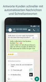 Screenshot von WhatsApp Business