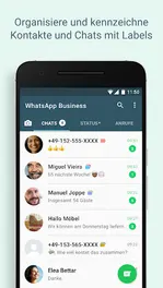 Screenshot von WhatsApp Business
