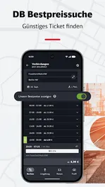 Screenshot von DB Navigator