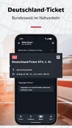 Screenshot von DB Navigator